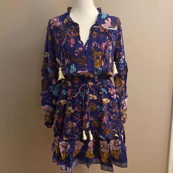 Aly Daly Bohemian Floral Print Mini Dress - Picture 1 of 15